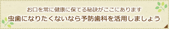 お口を常に健康に保てる秘訣がここにあります虫歯になりたくないなら予防歯科を活用しましょう